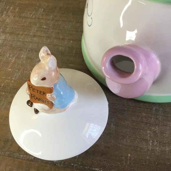 Vintage Y2K Peter Rabbit Pastel Cottagecore English Countryside Tea Pot Cup Set - Picture 6 of 8